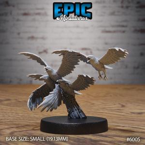 Raven Swarm Small / Bird Creature / Winged Wild Animal / Birdfolk Beast / Crow Monster / Magic Flying Encounter