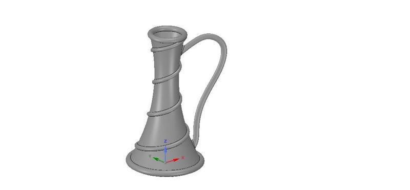 vase cup vessel v19 for 3d-print or cnc