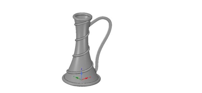 vase cup vessel v19 for 3d-print or cnc