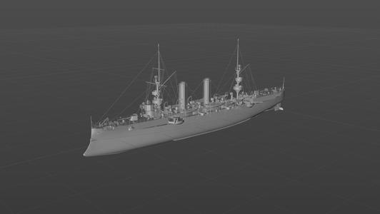 Brazilian cruiser Admiral Barroso 3D model material
