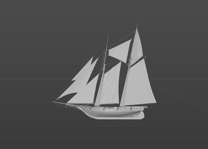 [Naval Action] Traders_Lynx sailboat digital model