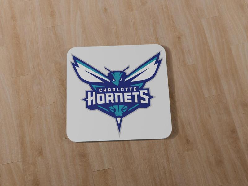 Charlotte Hornets Square Coaster
