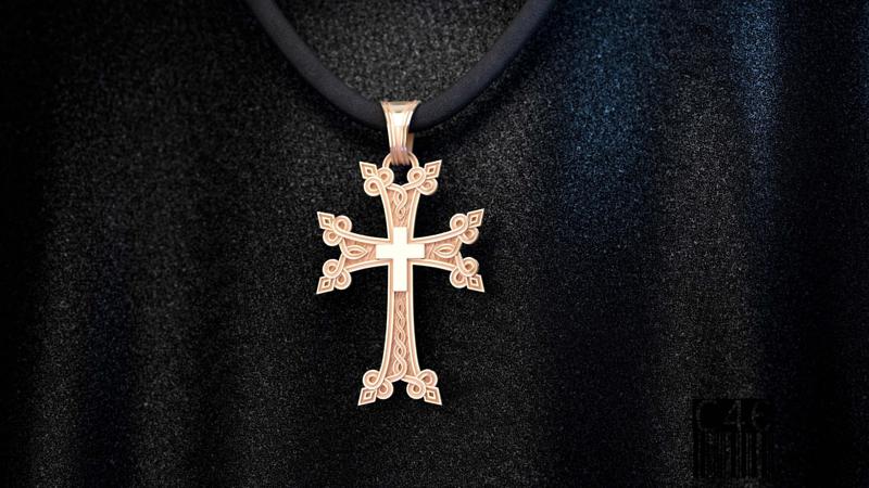 Cross With a Pattern 3D Model