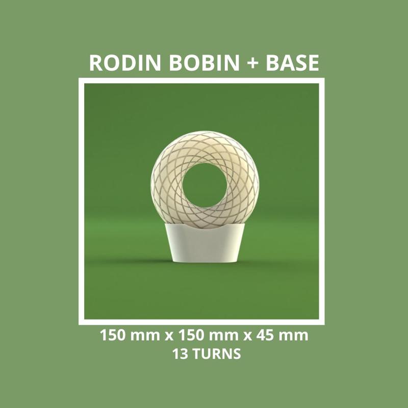 RODIN BOBIN TEMPLATE FOR 3D PRINTING STL - 150 x 150 x 45 mm 13 TURNS