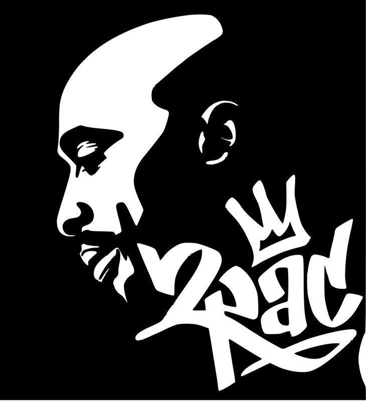 2 Pac Airbrush Stencil