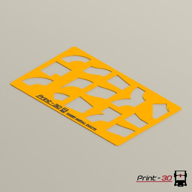 Sheet Metal Duct Work - Drawing Stencil/Template