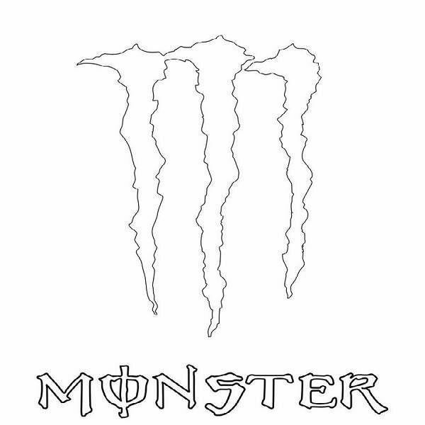 Monster energy stencil