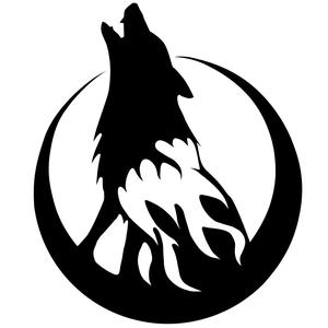 Wolf + moon