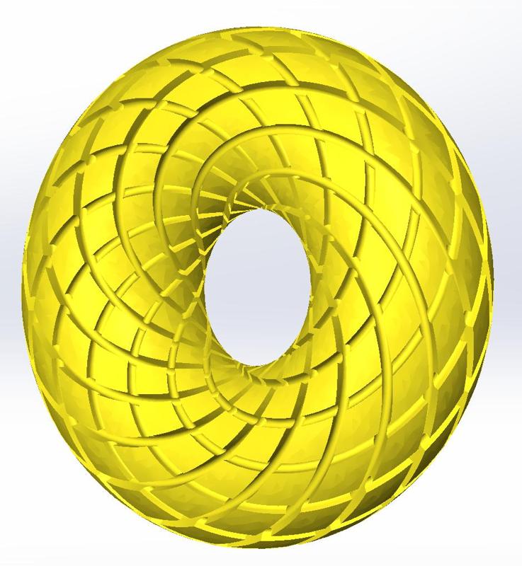 Orgone Scalar | Rodin Coil Torus STL 90mm x 32mm Diameter Coil | Magnetic Field Generator | iToroid Vortex Field Generator 2 x 12 TURNS