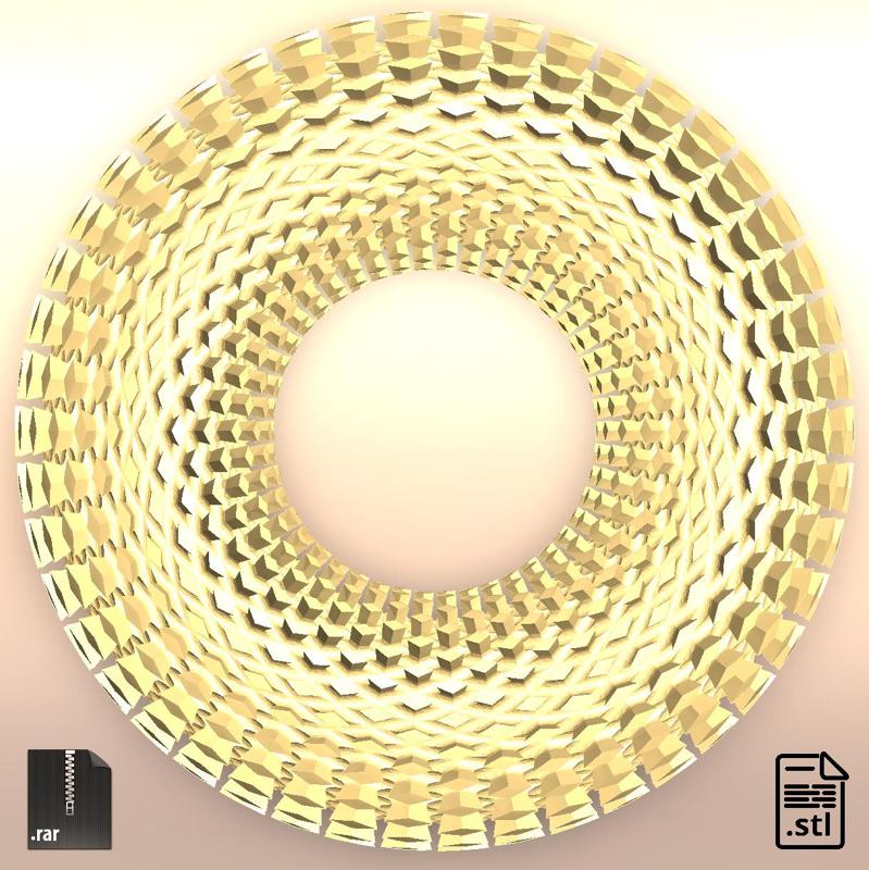 Rodin Coil Torus .STL 260mm. x 80mm. Diameter Coil | iToroid Vortex Wave Field Generator | PEMF Coil 2 x 24 groves