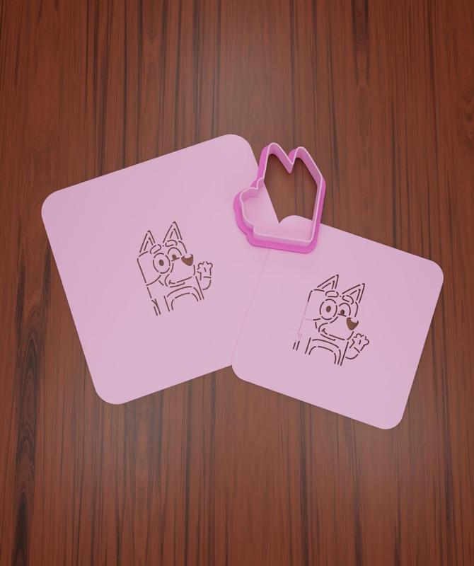 Stencil + Bluey Cutter #15 "Bandit".