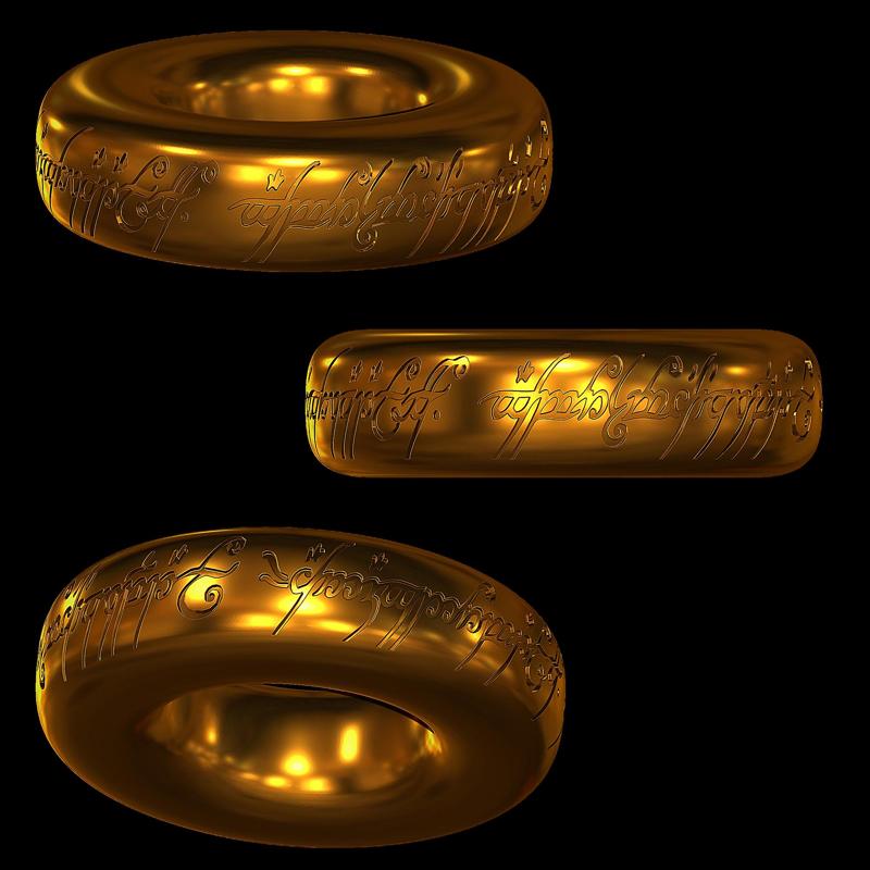 Rings The Lord of the Rings 3D print molds-silicone Forms