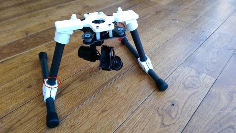 Sky-Hero Landing T-nut adapter for 15 mm tube legs