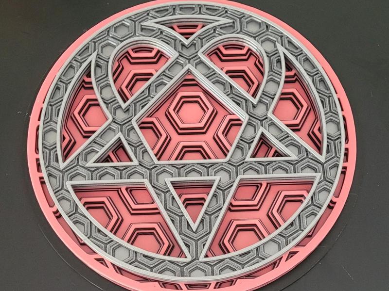 Heartagram Dimensional Mosaic