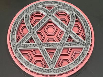 Heartagram Dimensional Mosaic