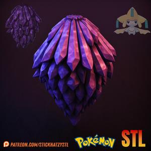 Jirachi Crystal Cocoon – STL Prop | Pokémon Movie Diorama
