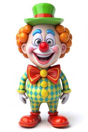 happy clown sculpture