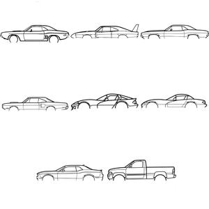 Dodge Multipack Silhouette Wall Art