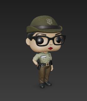 Chilean Carabinera Funko Pop style - Collectible 3D Figure