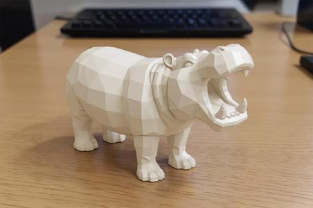 Hippo Low-Poly 3D Printable 3D print model