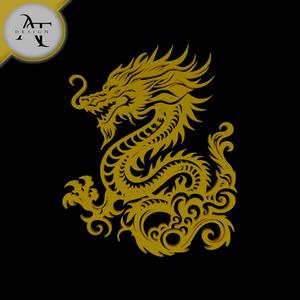 Dragon - Silhouette - 2D Wall Art Decor