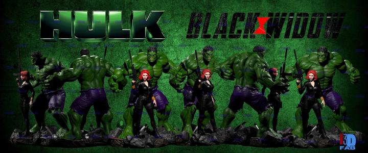 💥 Epic 3D Print STL Bundle – Hulk & Black Widow Heroes Collection