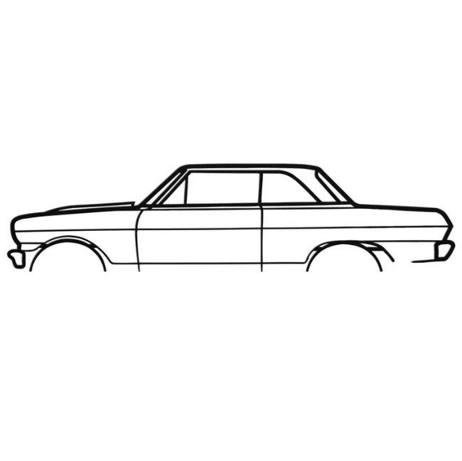 Chevrolet Nova 1962 Silhouette Wall Art