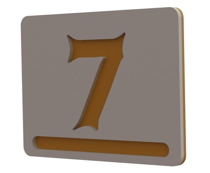Nr. 7 - Apartment house door number / Modern 3D Apartment Numbers