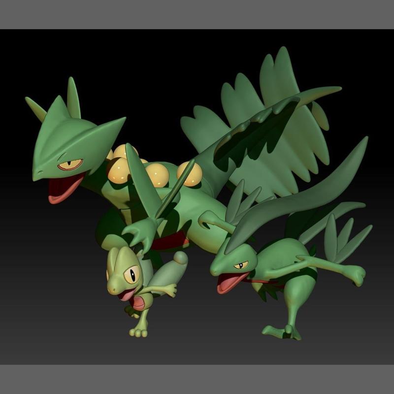Pokemon Treecko Grovyle Sceptile