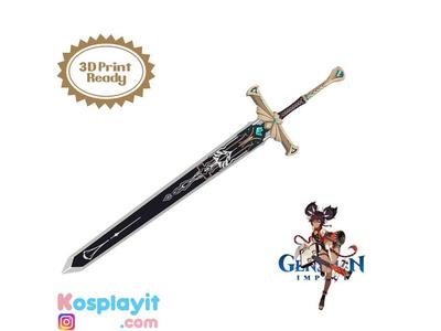 Genshin Impact - Favonius Greatsword - Digital 3D Model Files - Divided for Facilitated 3D Printing - Xinyan Cosplay