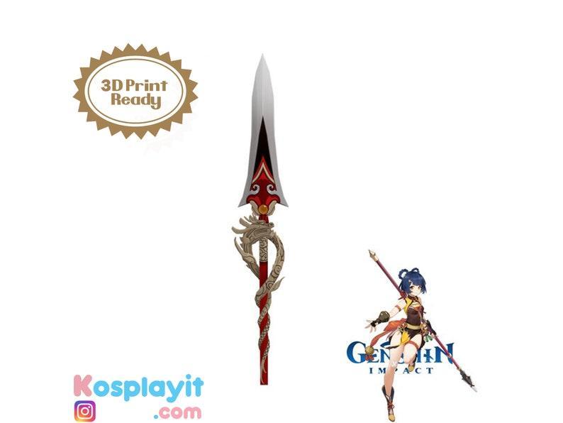 Genshin Impact - Dragon's Bane - Digital 3D Model Files - Divided for 3D Printing -  Xiangling Cosplay