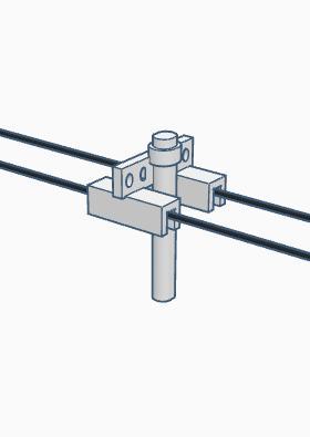 Roll holder 2 compartments (mechanical interlocking) in all tracks directly PLA , ABS, SLA