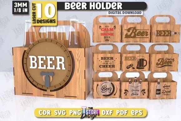 Laser cut beer holder package | Wooden bottle holder | Bottle holder | Beer basket | CNC files.