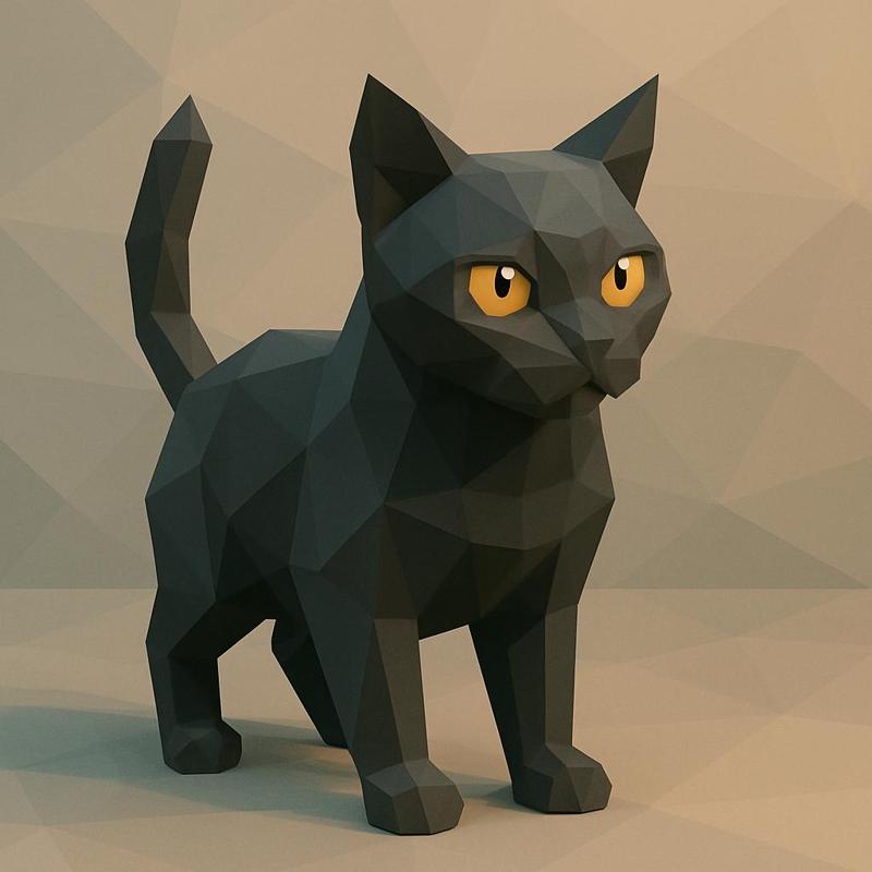 Low Poly Bombay Cat