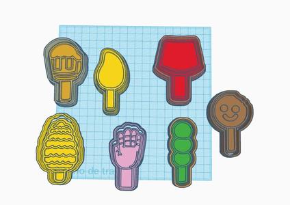 Cookie cutters Mexican candies/Paletas Mexico