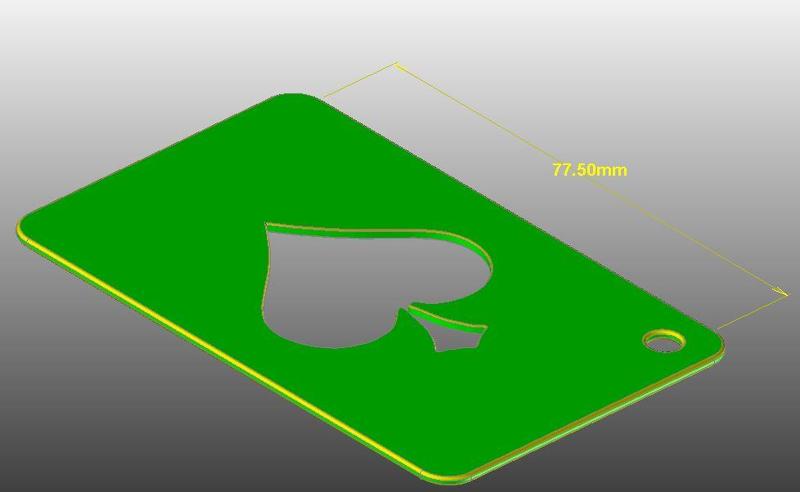 3D Model STL: Ace of Spades Bottle Opener - Ready to print