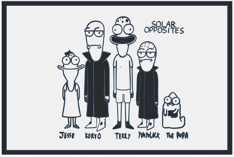 Solar Opposites inspired wall art