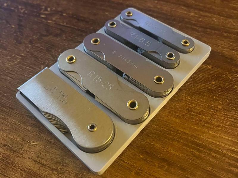 2x3 Gridfinity Radius Gauge Tray