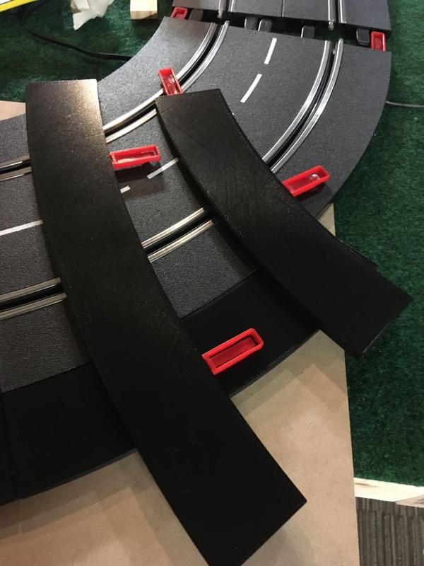 Narrow Outer Shoulders for Carrera Slot Car Track by BobC_3d