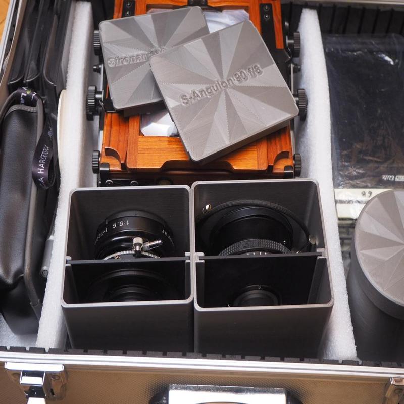 Large format 4x5" lens box