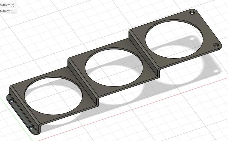 Mount for 53 mm sensors. Replacing the original radio