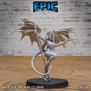 Succubus Demon Dance ‧ DnD Miniature ‧ Tabletop Miniatures ‧ Gaming Monster ‧ 3D Model ‧ RPG ‧ DnDminis ‧ STL FILE