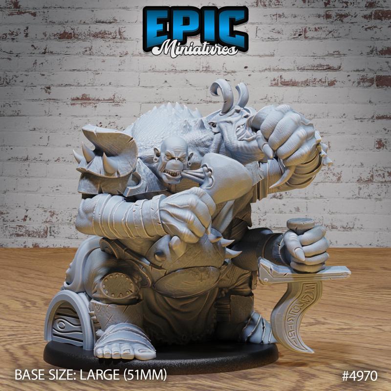 Ettin Mutant General Meal ‧ DnD Miniature ‧ Tabletop Miniatures ‧ Gaming Monster ‧ 3D Model ‧ RPG ‧ DnDminis ‧ STL FILE