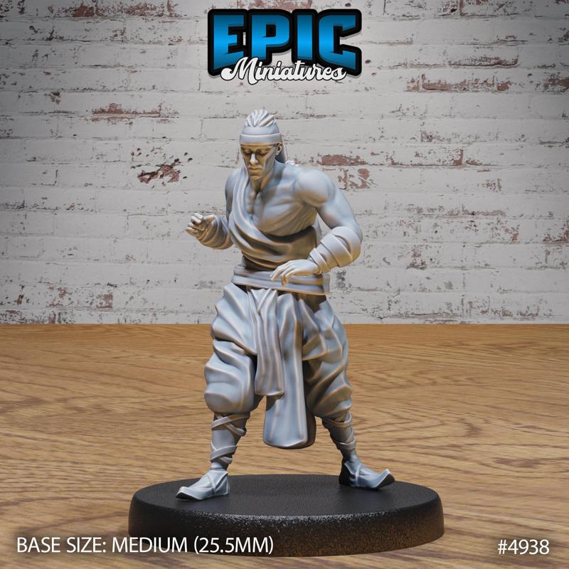 Martial Arts Monk ‧ DnD Miniature ‧ Tabletop Miniatures ‧ Gaming Monster ‧ 3D Model ‧ RPG ‧ DnDminis ‧ STL FILE