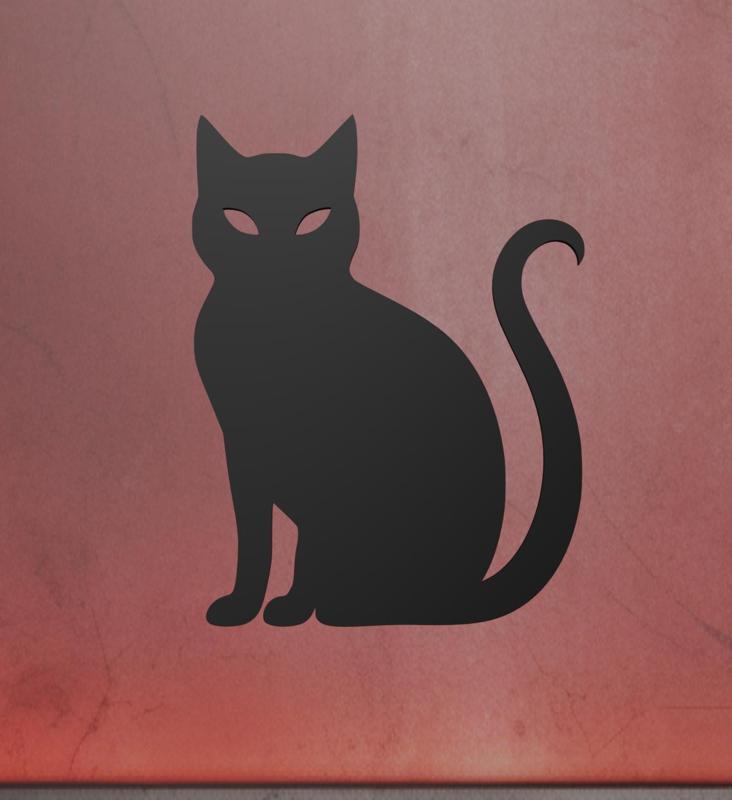 Black Cat Wall Art