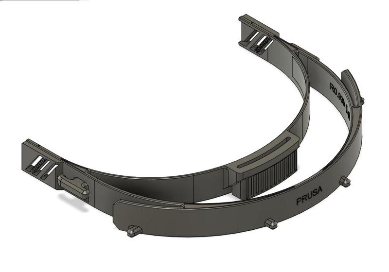 SOMD Loves You: Modified RC3 Faceshield with Adjustable Straps and Overhead Support, Medium and Large