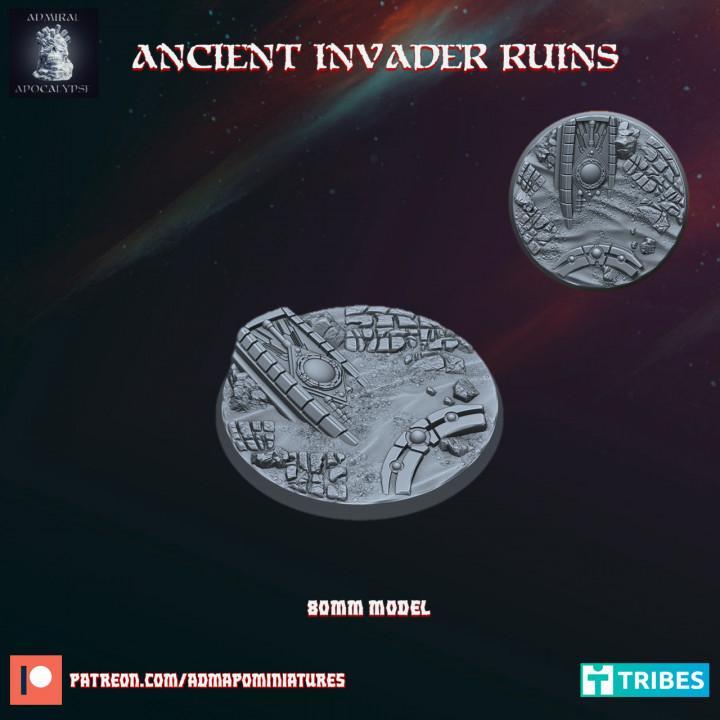 Ancient Invade Ruins 80mm base (Pre-supported)