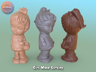 Girl Wood Carving