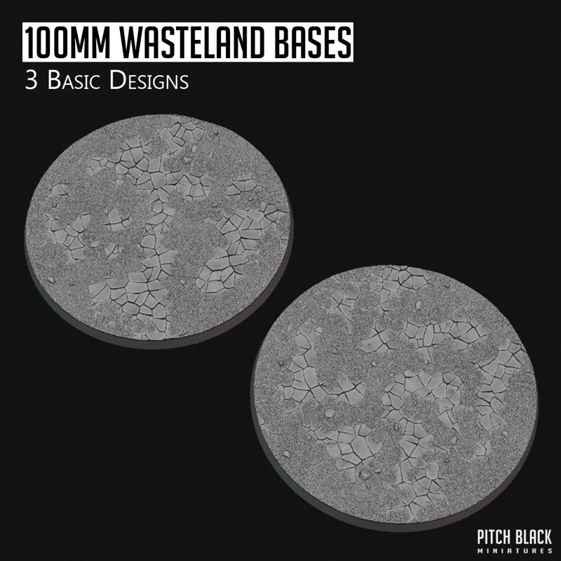 100mm Wasteland Bases - Basic
