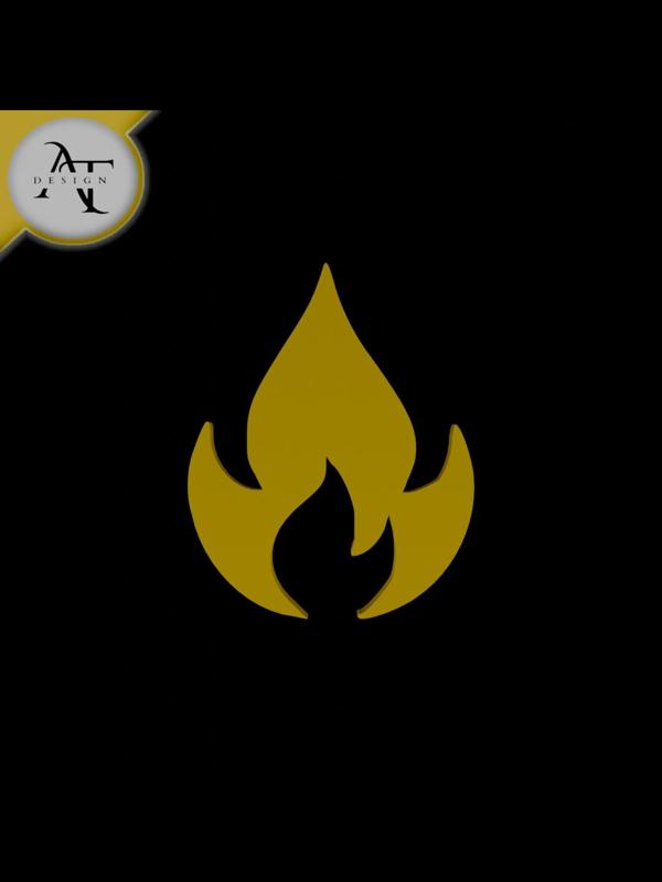 Simple Flame Symbol - 2D Art